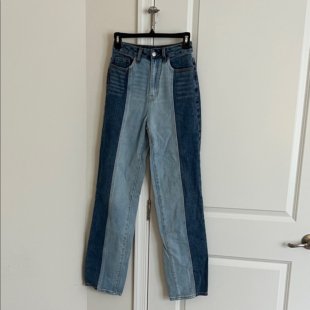 PacSun Two-Tone Denim Boyfriend Jeans